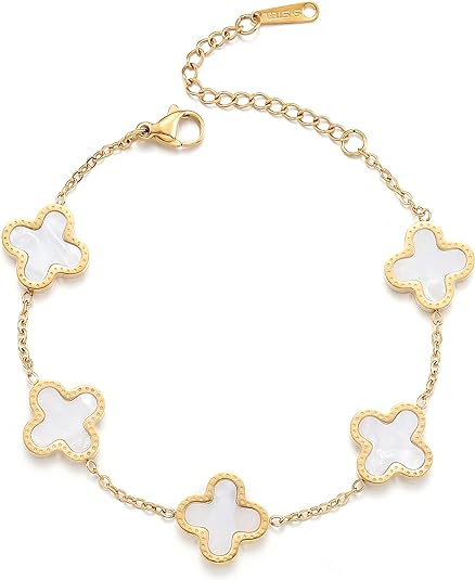 18K Gold Plated Clover Lucky Bracelet for Women