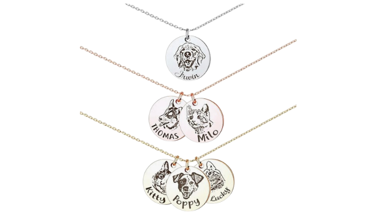 Anavia Personalized Pet Portrait Necklace