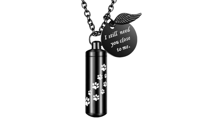 Dletay Cylinder Cremation Jewelry Urn Necklace for Ashes