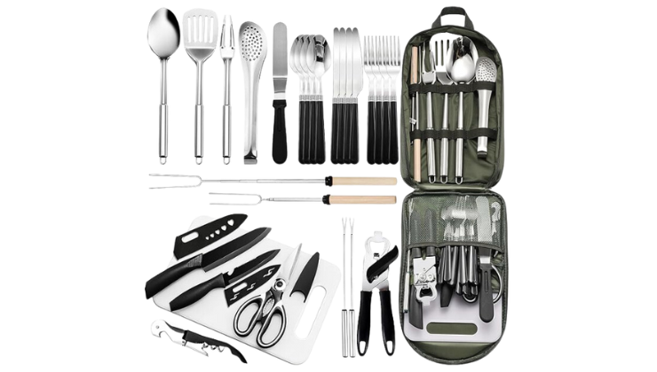 Portable Camping Kitchen Utensil Set-27 Piece