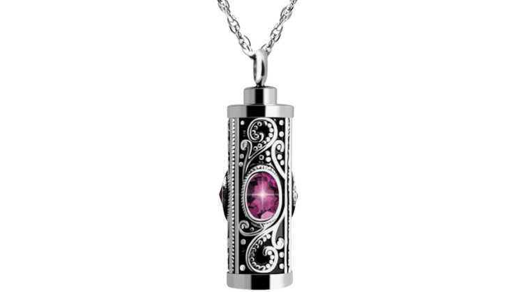 XIUDA Crystal Cremation Urn Necklace for Ashes